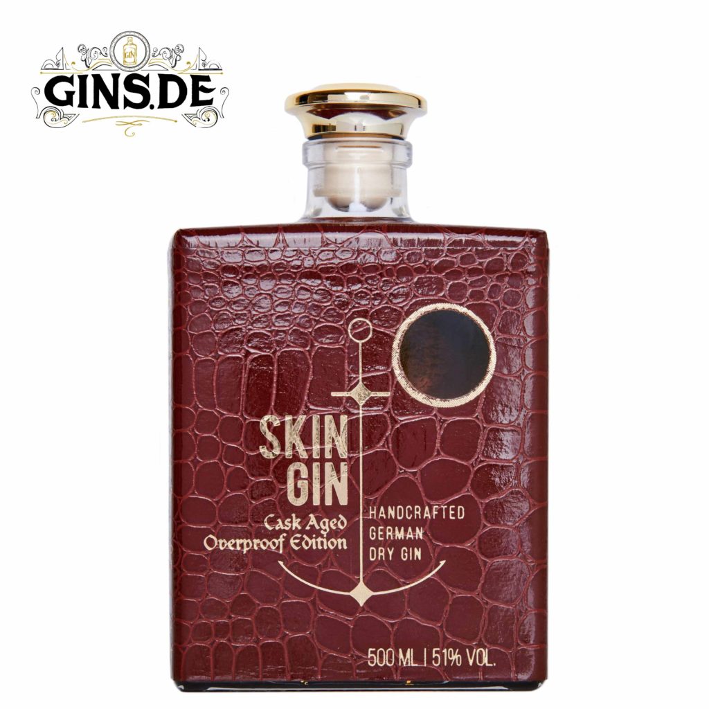 Flasche Skin Gin Cask Aged vorne