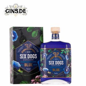 Flasche Six Dogs Blue Gin