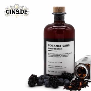 Flasche Botanix Gin mit Waldbeeren