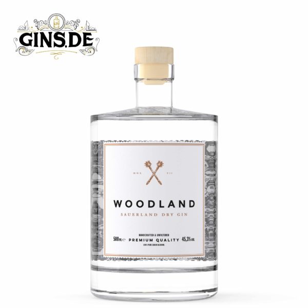 Flasche WOODLAND Sauerland Distillers Dry GIN