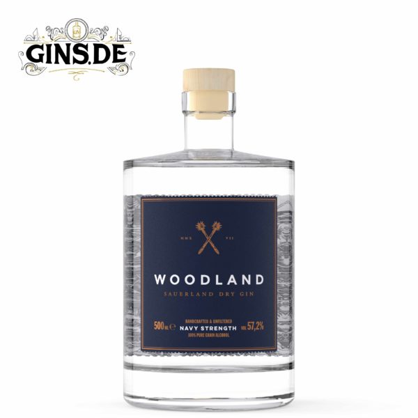 Flasche WOODLAND Sauerland Distillers Dry GIN Navy Strength