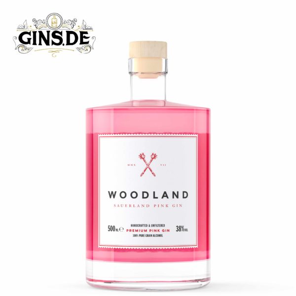 Flasche WOODLAND Sauerland Distillers Premium Pink Gin