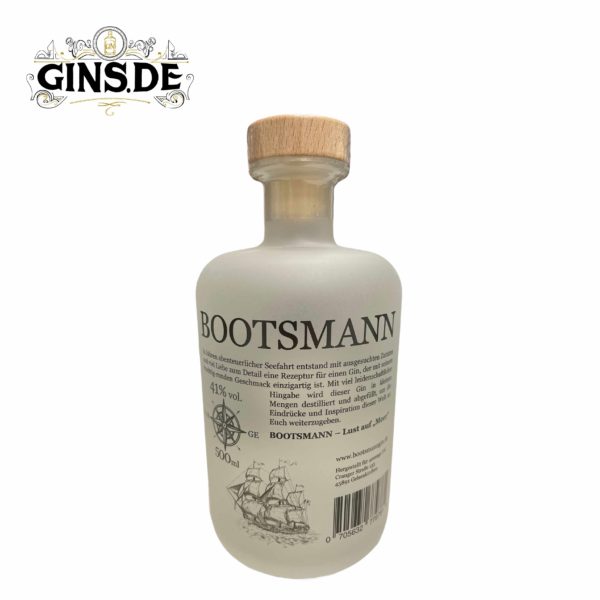 Flasche Bootsmann Gin hinten