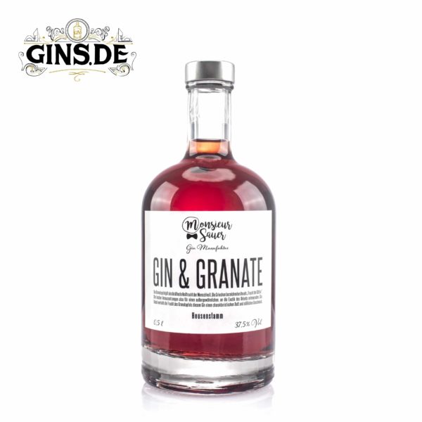 Flasche Monsieur Sauer Gin und Granate