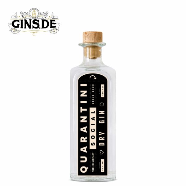 Flasche Quarantini Social Dry Gin Front