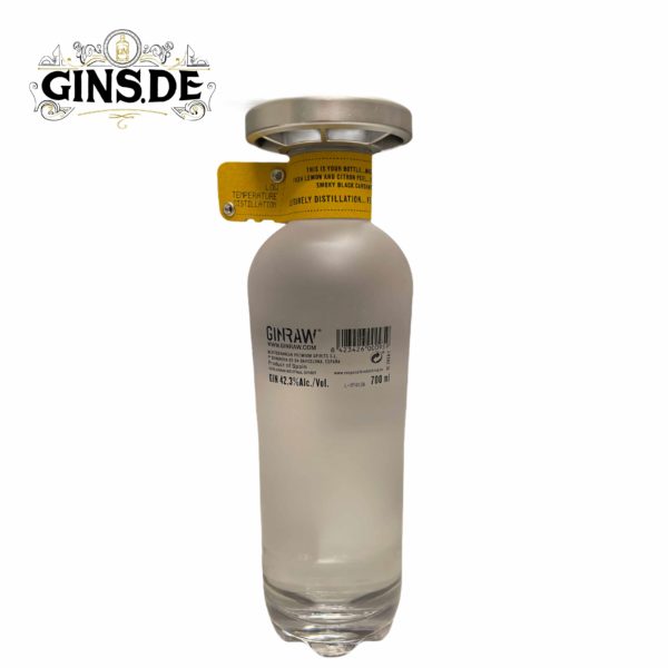 Flasche GINRAW Gastronomic Gin hinten