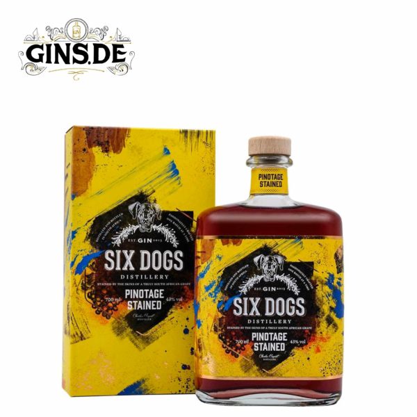 Flasche Six Dogs Pinotage Gin