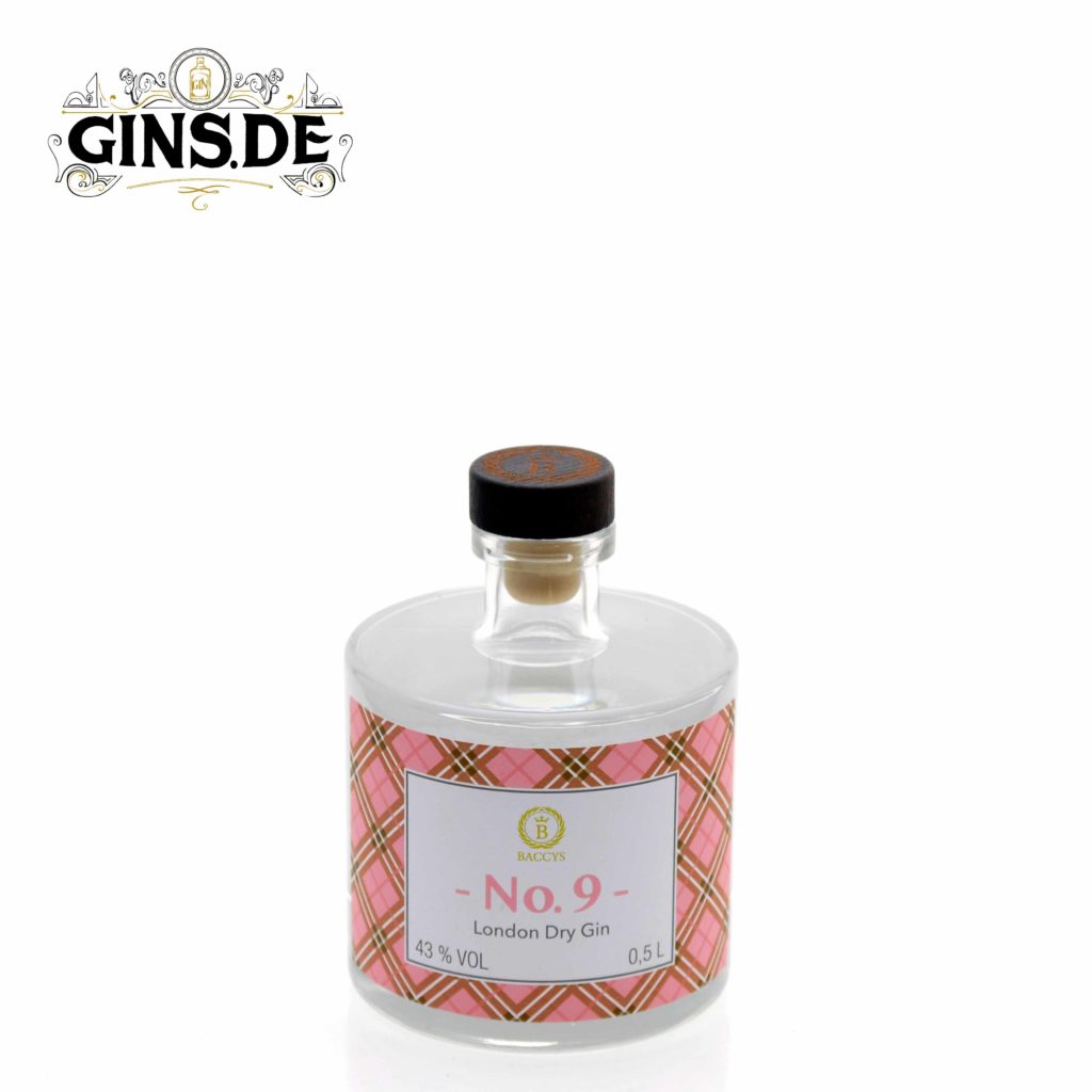 Flasche Baccys No 9 London Dry Gin