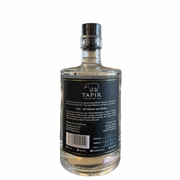 Tapir Dry Gin hinten